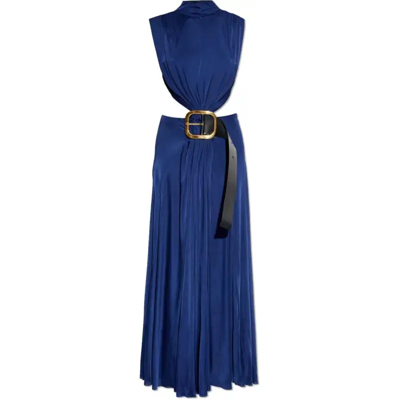 LOEWE Belted Back Slit Detailed Dress