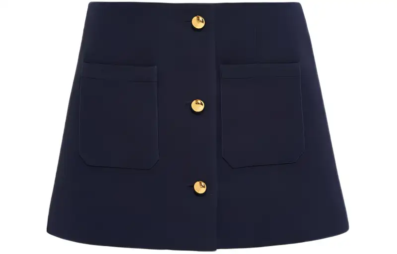 PRADA Button-Up Mini Skirt