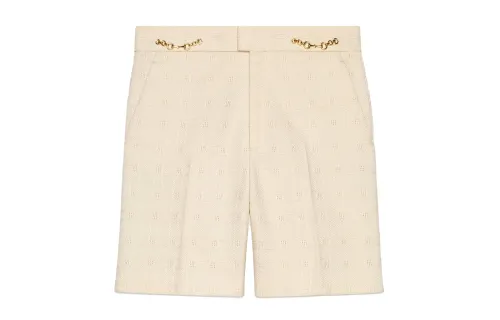 GUCCI Casual Shorts Women's White Moderate Straight Fit Pants