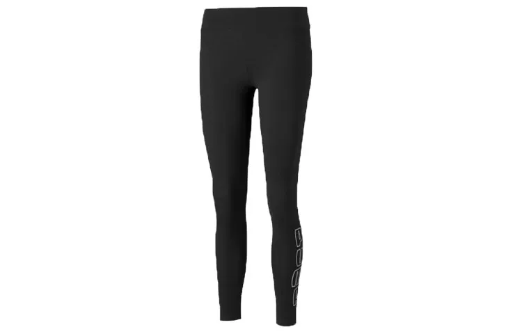 PUMA Sports Pants Women's Black Moderate Cuffed Pants