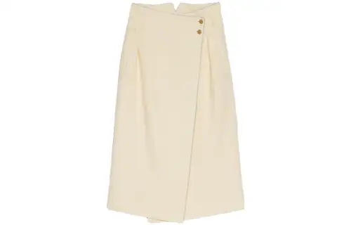GUCCI Asymmetrical Wrap Linen Skirt