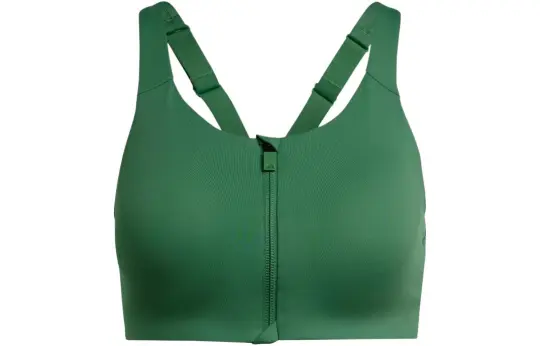 Adidas TLRD IMPACT LUXE HIGH SUPPORT ZIP BRA Sports Underwear Women's Green