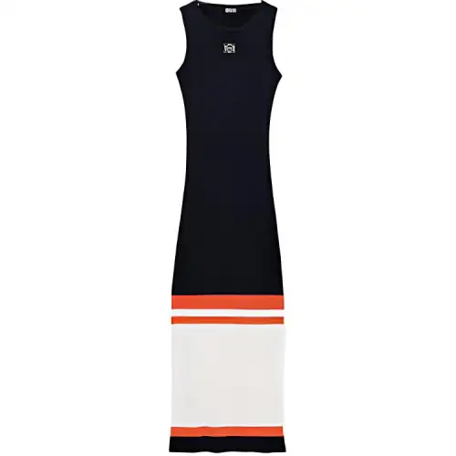 Loewe logo-embroidered midi dress