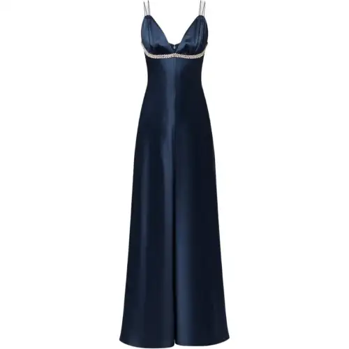 Lv Beaded Trim Gown