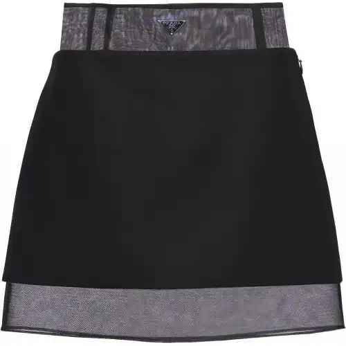 PRADA Casual Short Skirts Women's Black