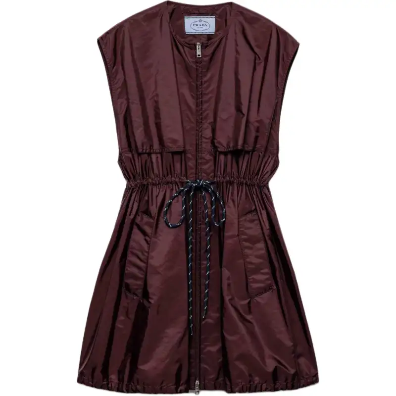 PRADA Re Nylon Zipped Mini Dress