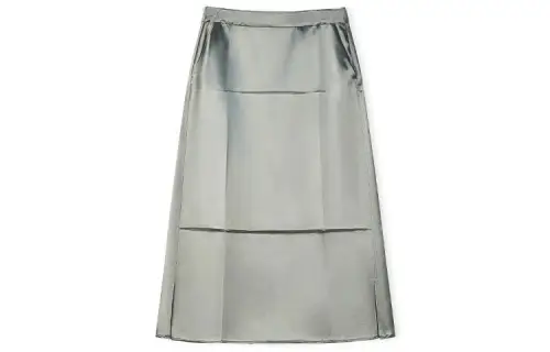 LOEWE FW22 Casual Long Skirt Women's Platinum Color
