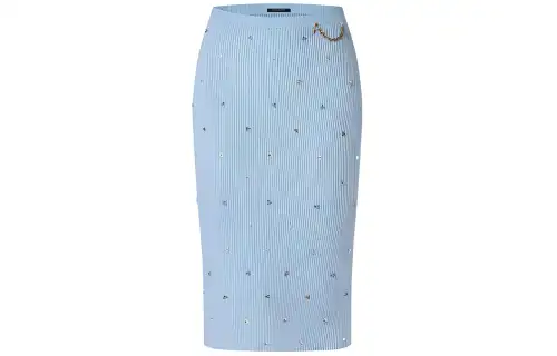 LOUIS VUITTON Casual Long Skirt Women's Blue