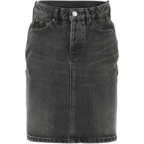 Balenciaga Denim Short Skirts Women's Gray Moderate Short Other