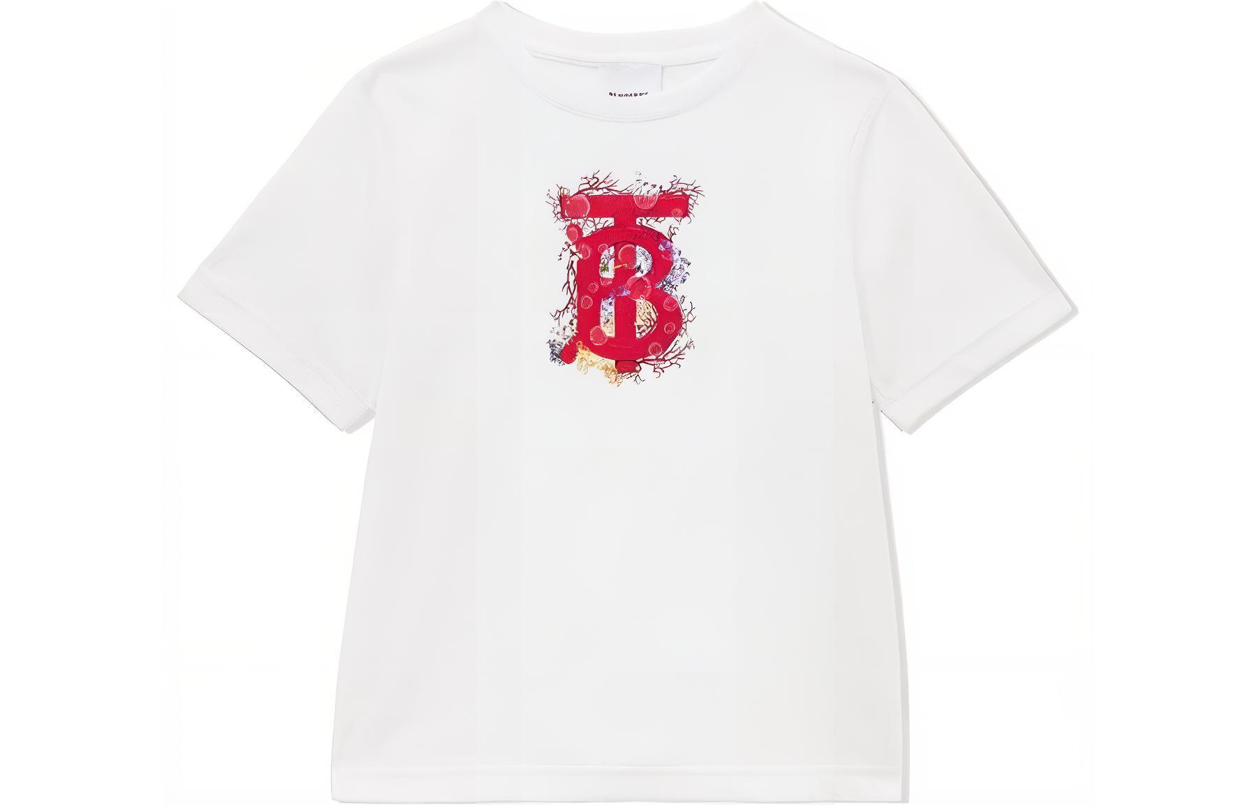 Женская футболка Burberry Monogram Print Tee (белая)