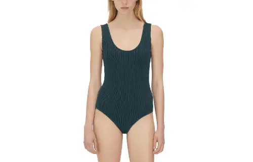 Bottega Veneta FW21 One piece Swimsuit Women's Dark Green