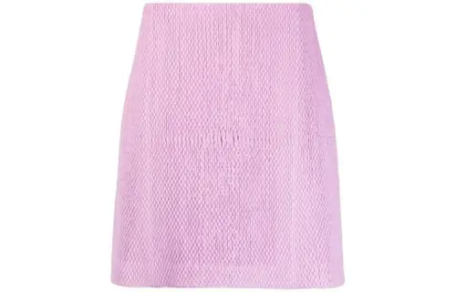 Bottega Veneta Leather Short Skirts Women's Purple