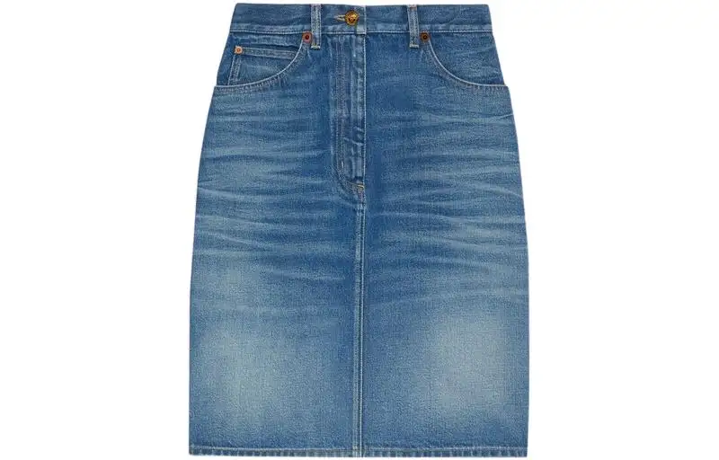 【Previous Season】high-waisted denim pencil skirt