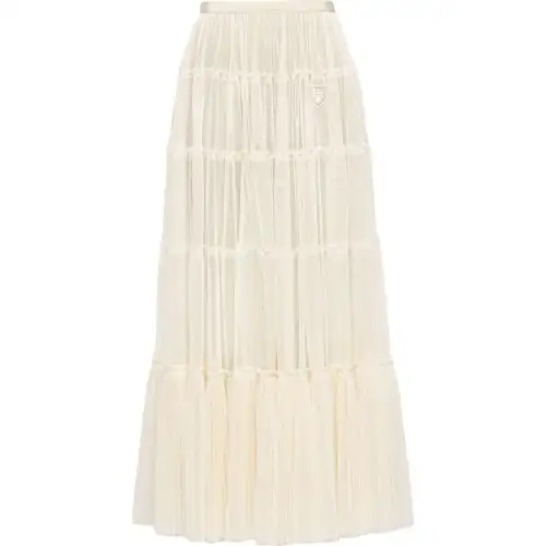 PRADA Casual Long Skirt Women's Ivory White