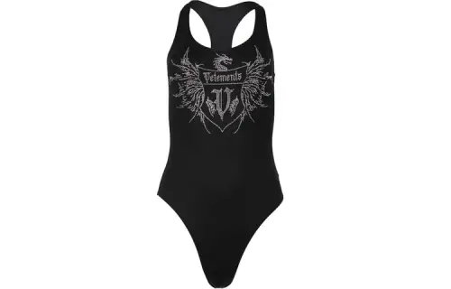Vetements One Piece Swimsuits Women's Black Triangle One Piece Swimsuit