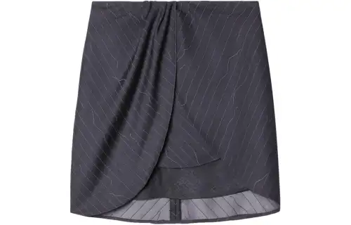 OFF-WHITE pinstripe draped miniskirt