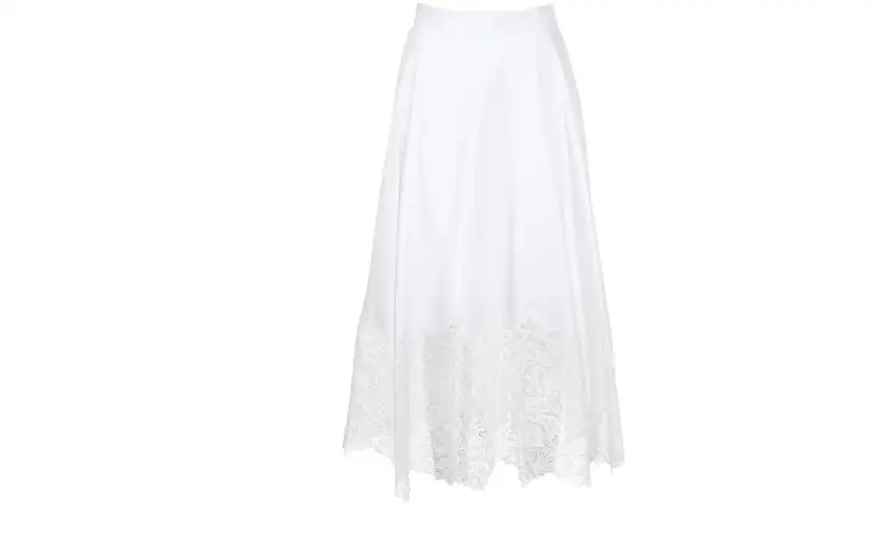 Loro Piana Casual Long Skirts Women's White Mid Length
