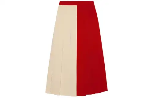 GUCCI Pleated Duo Tone Knit Skirt