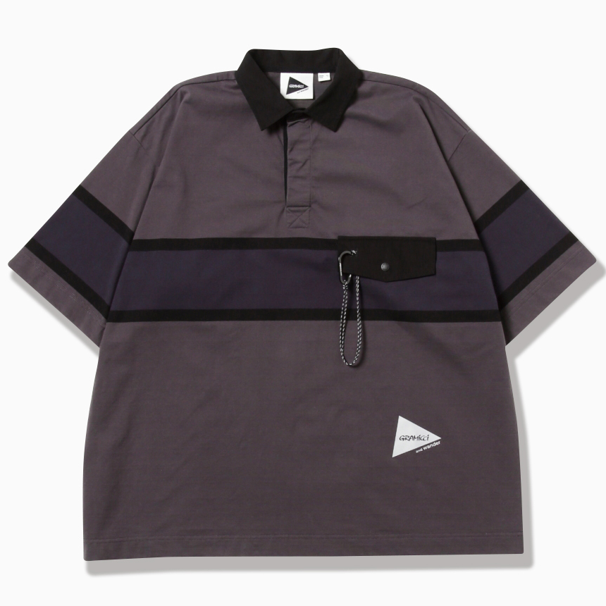 Мужская футболка Gramicci Polo (однотонная серая)