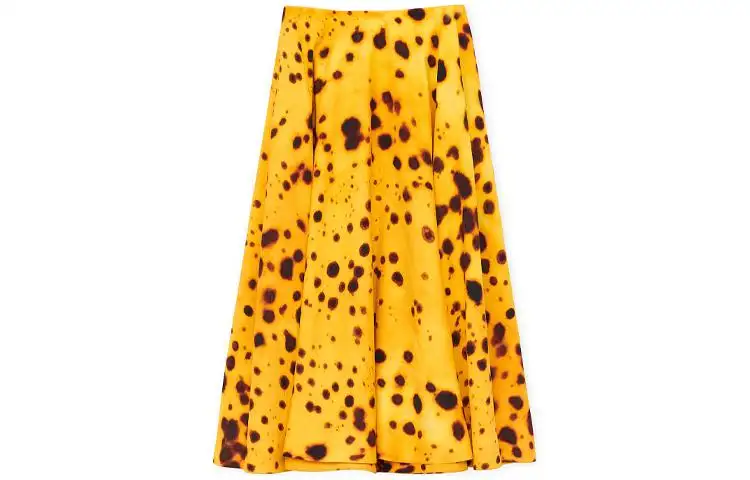 LOEWE SS24 Casual Long Skirt Women's Gold