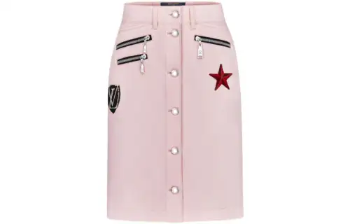 LOUIS VUITTON Casual Long Skirt Women's Pink