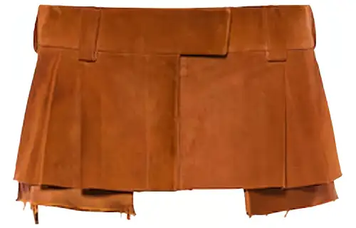 MIU MIU Leather Short Skirts Women's Cinnamon Moderate Short Miniskirt