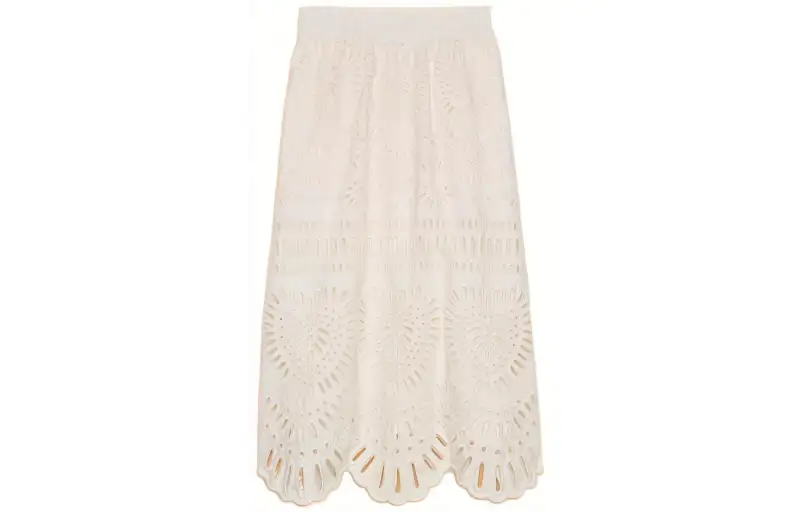 GUCCI SS23 Casual Long Skirt Women's White