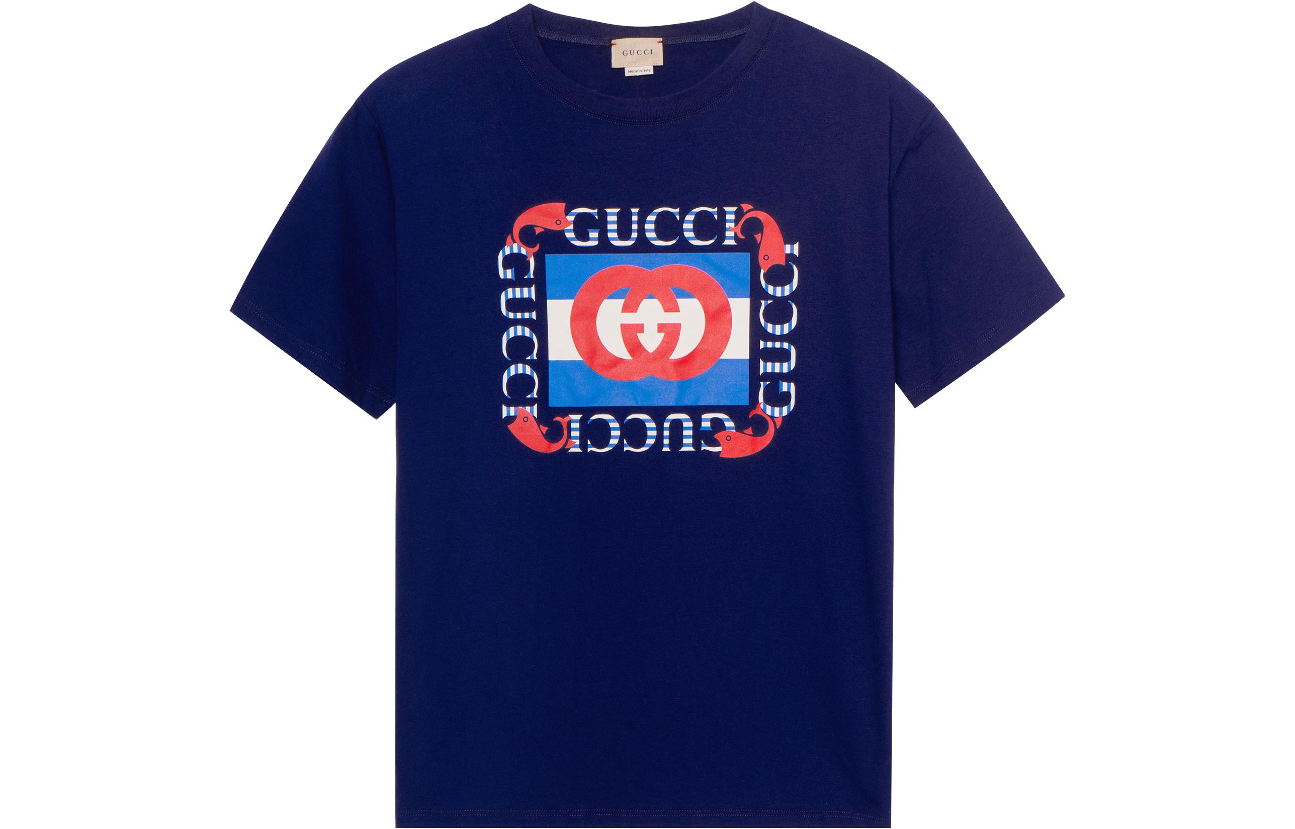 Мужская футболка Gucci (синий)