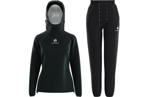 HOTSUIT T-shirt with hood, split trousers, set, gift box, print