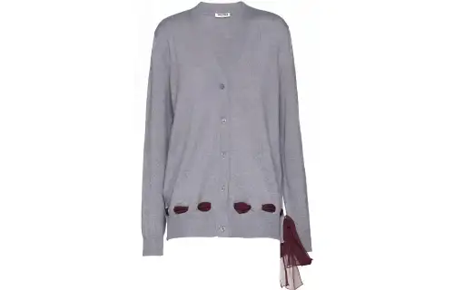 MIU MIU Loose Fit Knitwear Women's Gray