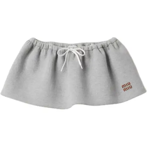 MIU MIU Casual Short Skirts Women's Gray