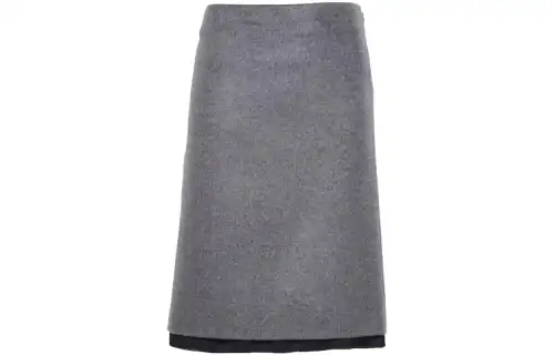 【Previous Season】logo-waistband velour midi skirt