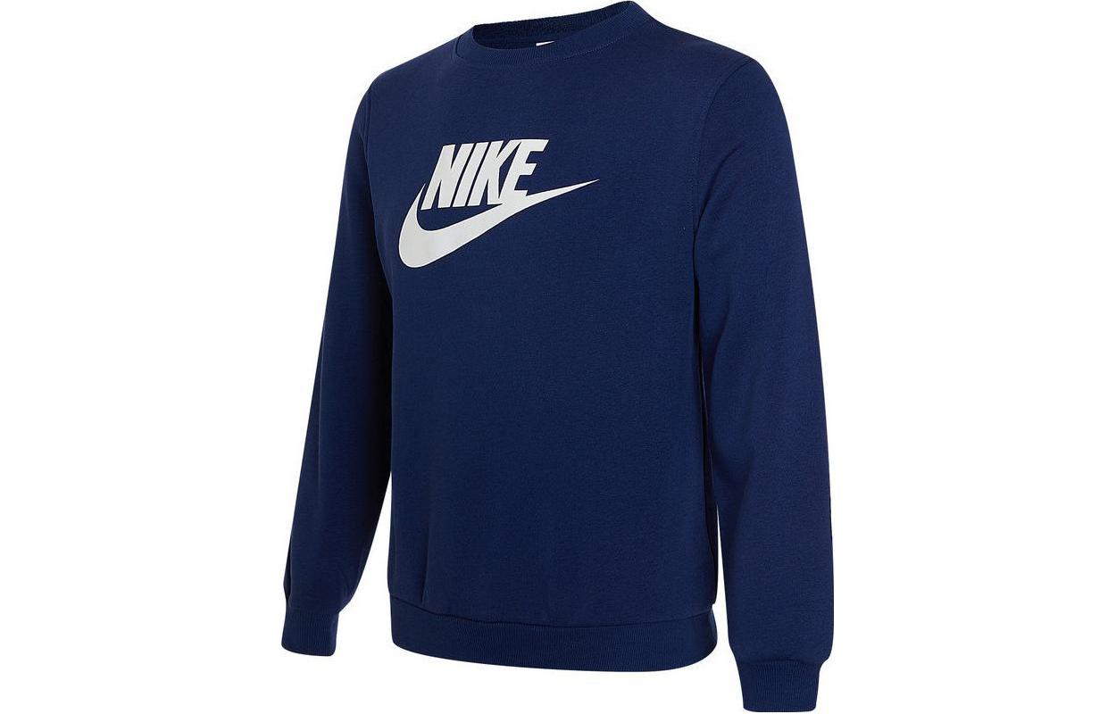 Мужской свитшот Nike CLUB FLC CREW LS HBR (темно-синий)