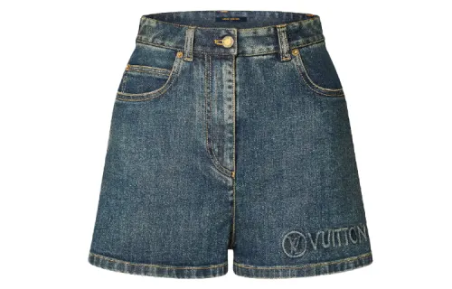 LOUIS VUITTON Denim Shorts Women's Blue