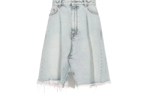 Balenciaga Denim Short Skirts Women's Light Blue