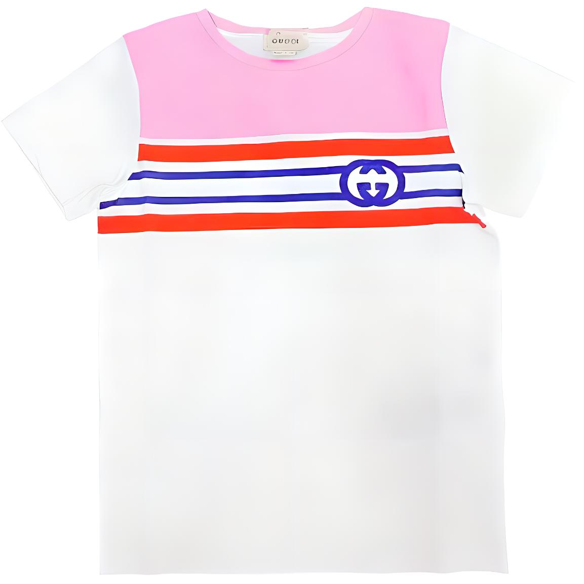 Мужская футболка Gucci GUCCIT SS22 Logo (розовый)