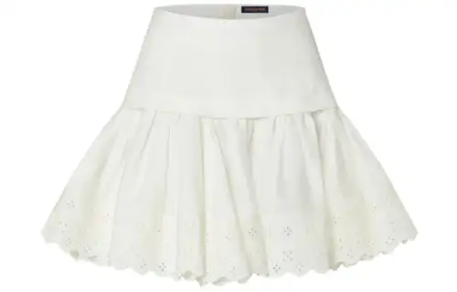 LOUIS VUITTON New Quarterly Products Of LV Casual Short Skirts Women's White Moderate