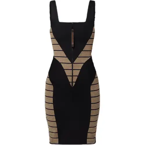 Lv Stripe Insert Technical Jersey Dress