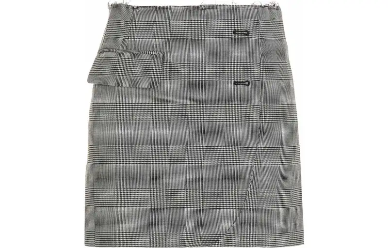 Vetements Casual Short Skirts Women's Gray