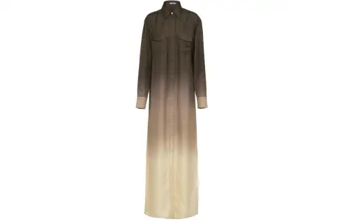 PRADA Ombré effect Silk twill Shirt Dress