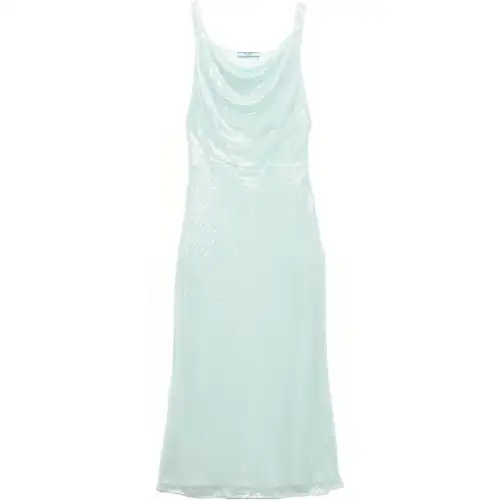 PRADA Sleeveless Dress Women's Aqua Blue
