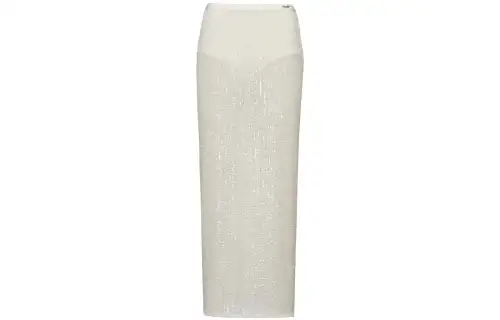 PRADA FW23 Casual Long Skirt Women's Ecru