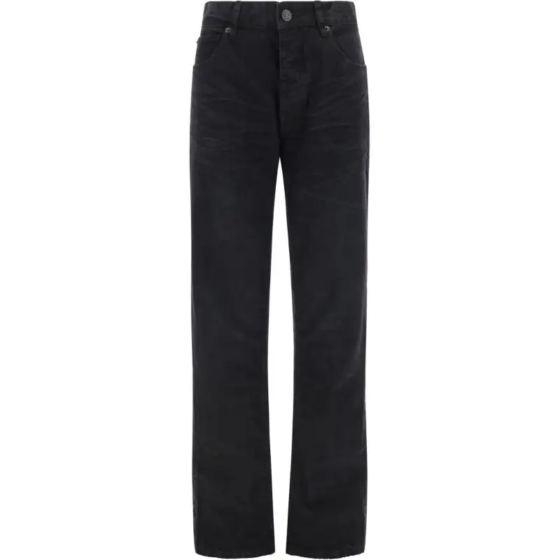 Balenciaga Low Waist Straight Pants Black