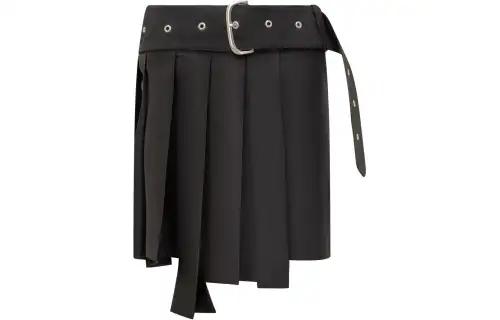 OFF-WHITE wraparound pleated mini skirt