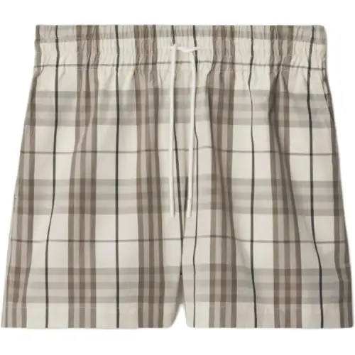 Burberry Checked Drawstring Shorts