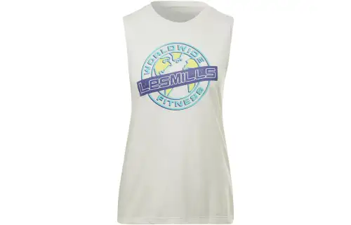 Reebok Graphic Muscle Sport Vests Women's White