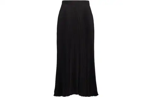 PRADA Casual Long Skirts Women's Black Moderate Mid Length Pleated Skirt