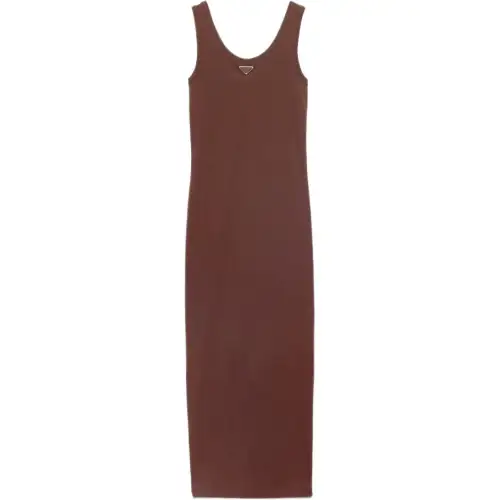 PRADA Sleeveless Dress Women's Brown