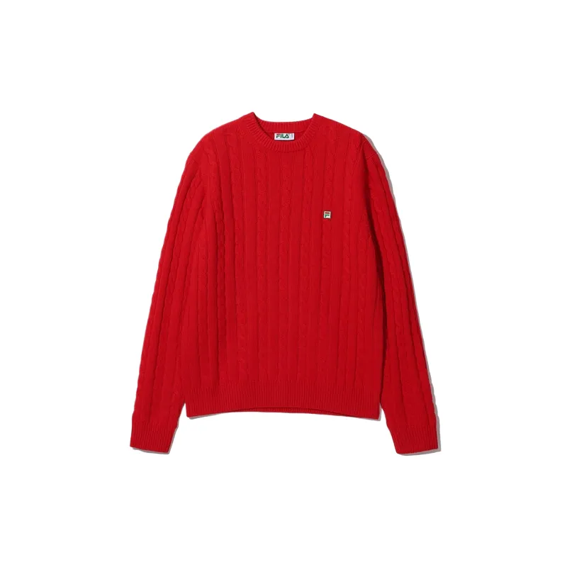 FILA Knitwear Unisex Red Crew Neck Moderate