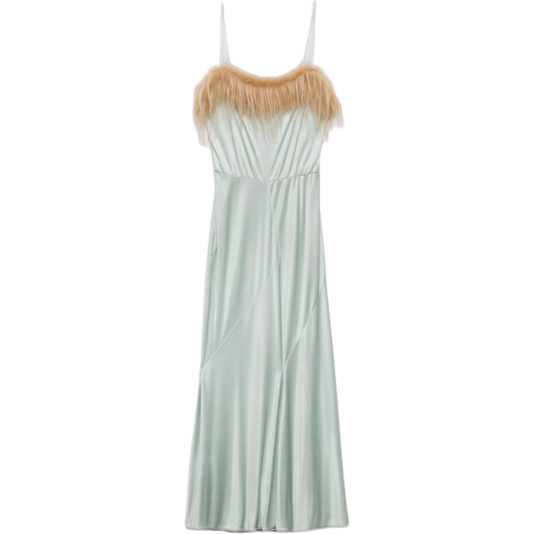 PRADA FW24 Slip Dress Women's Teal
